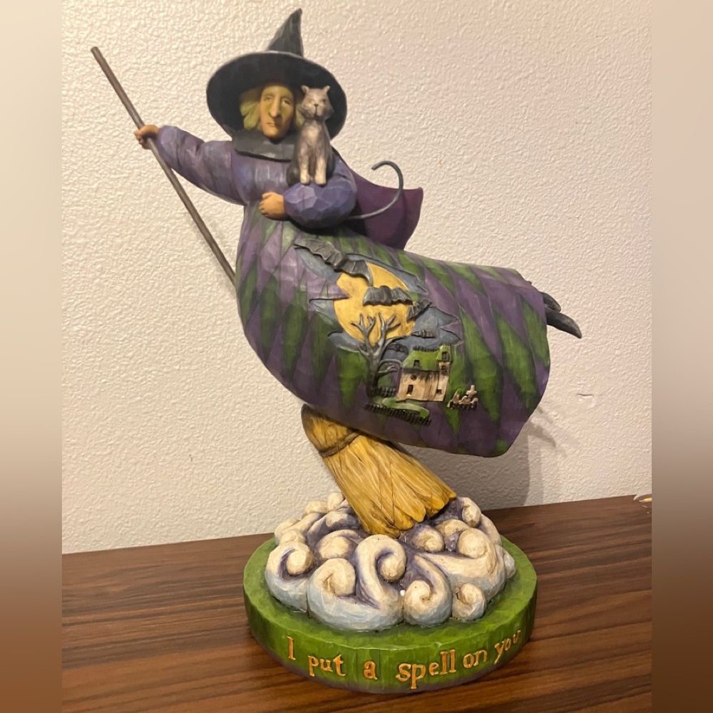 Jim Shore I Put A Spell On You Witch Broom/RETIRED  2004 118102 Halloween